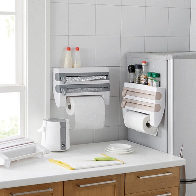 4-In-1 Kitchen Roll Holder Dispenser - Zerotron