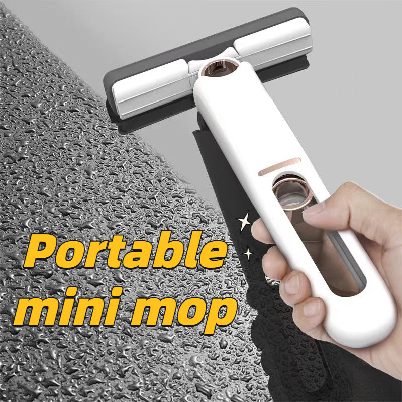 New Portable Self-NSqueeze Mini Mop, Lazy Hand Wash-Free Strong Absorbent Mop Multifunction Portable Squeeze Cleaning Mop Desk Window Glass Cleaner Kitchen Car Sponge Cleaning Mop Home Cleaning Tools - Zerotron