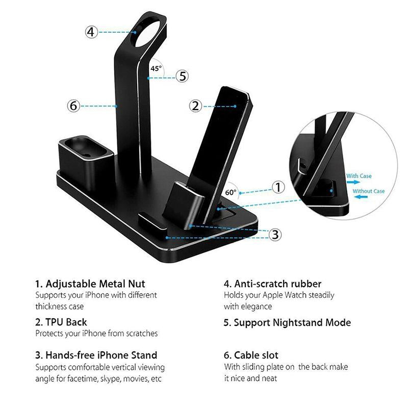 4 IN 1 AIRPODS CHARGING DOCK HOLDER - Zerotron