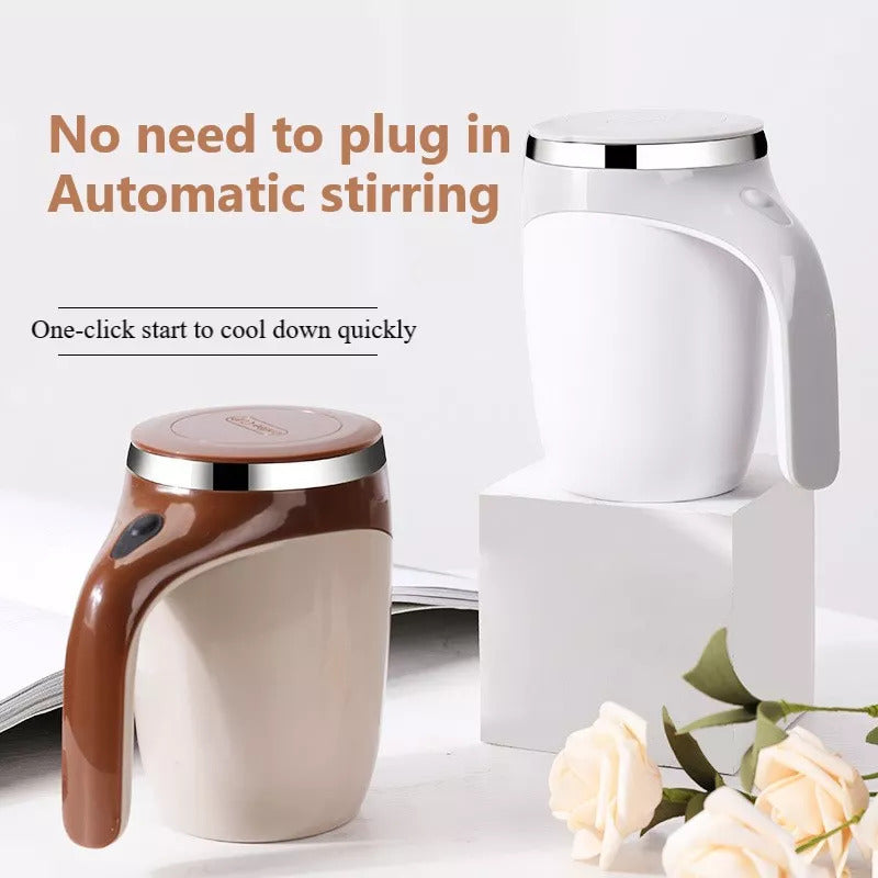 Rechargeable Model Automatic Stirring Cup Coffee Cup High Value Electric Stirring Cup Lazy Milkshake Rotating Magnetic Water Cup - Zerotron